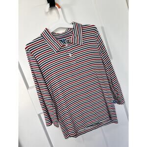 Kickee Pants Boys Striped Long Sleeve Polo Shirt‎ Preppystyle Multicolor Size 5